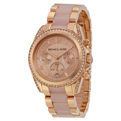 Michael Kors Women's Blair Chronograph Rose Gold Tone Watc